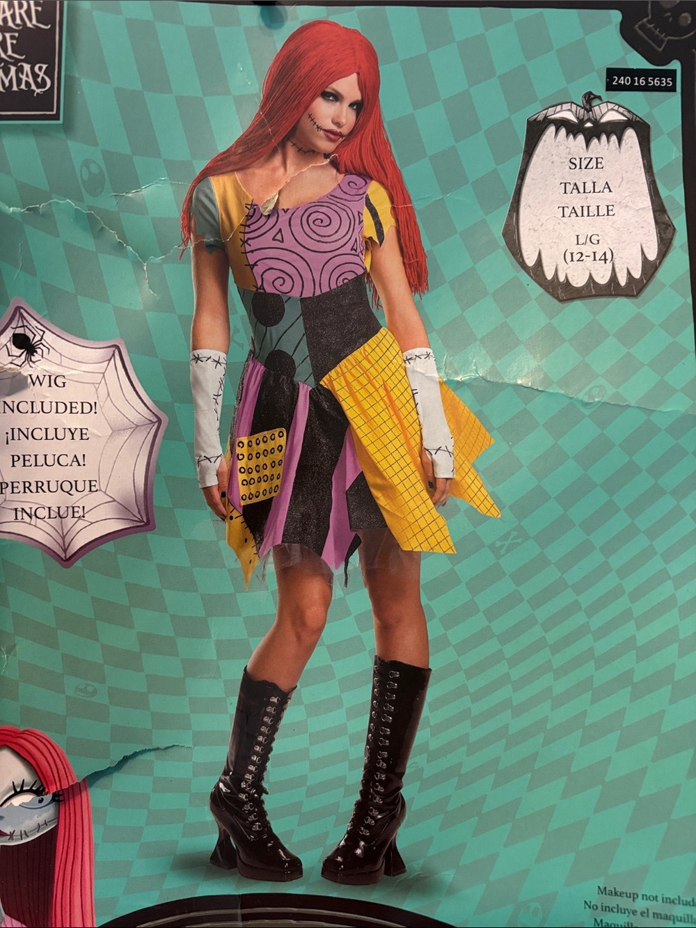 Sally THE NIGHTMARE BEFORE CHRISTMAS L Halloween costume
